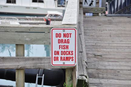 sign on docks