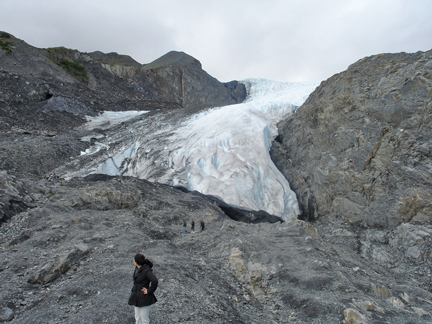 Kristen on Worthington Glacier in Alaska