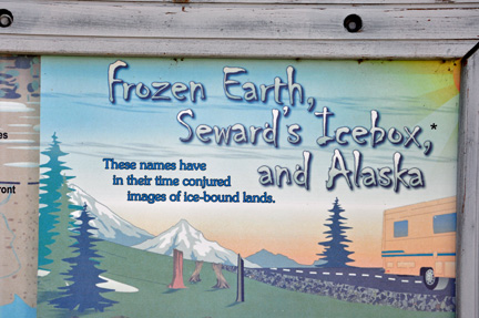 sign about frozen earth