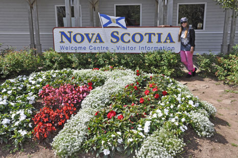 Karen Duquette at the Nova Scotia Welcome Center
