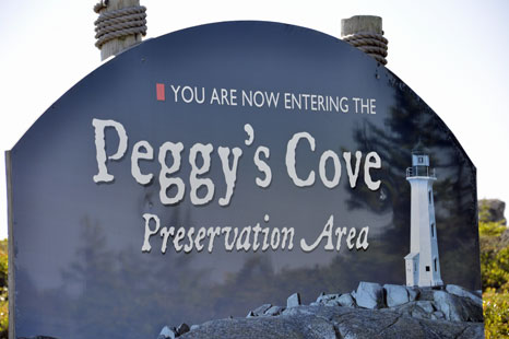 sign - entering Peggy's Cove Preservation Area
