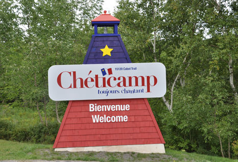 sign - welcome to Cheticamp