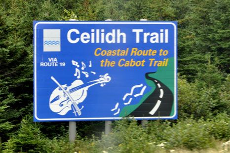 sign - Ceilidh Trail route to Cabot Trail