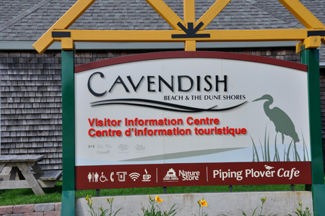 sign -Cavendish welcome center