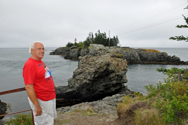 Lee Duquette across from East Quoddy Lighthouse