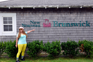 Karen  Duquette at the Campobello Island welcome center in New Brunswick