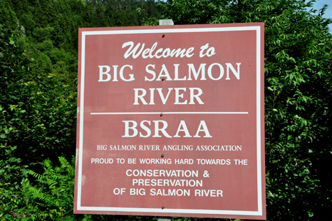 sign - welcome to Big Salmon River