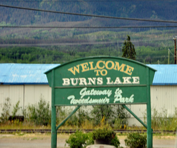 sign - welcome to Burn's Lake