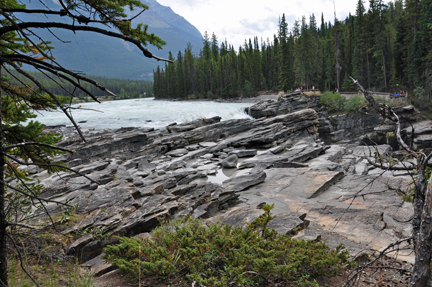 the river just before the falls