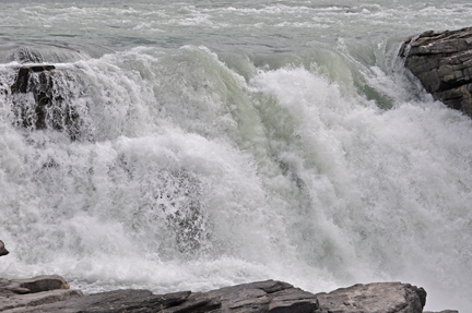 the Athabasca Falls