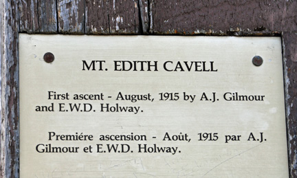 sign - Mt. Edith Cavel