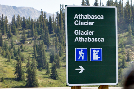 Athabasca Glacier sign