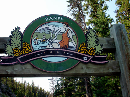 Banff Hot Springs Sign