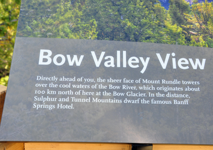 sign about the Bow Valley View