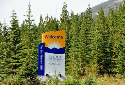sign - welcome to British Columbia
