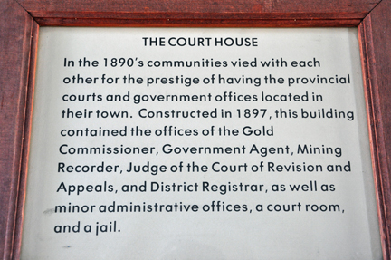 sign about the court house