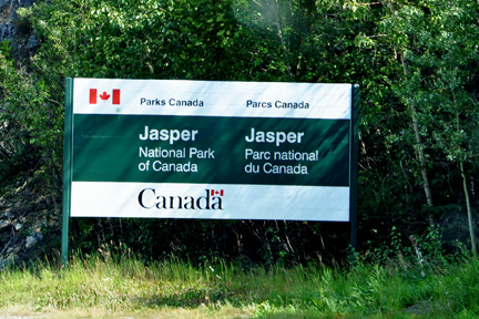 sign - Jasper National Park of Canada