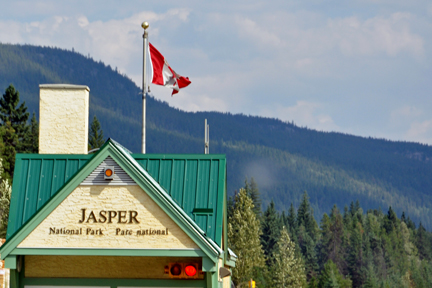 entering Jasper National Park
