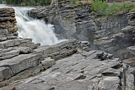 the Athabasca Falls