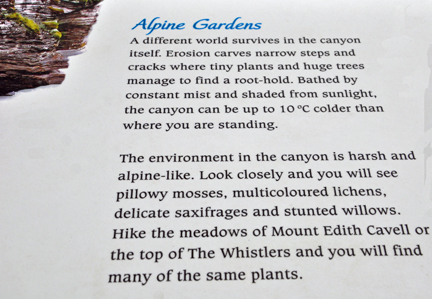 sign - alpine gardens