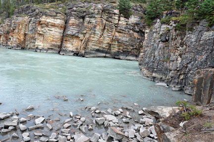the calm Athabasca River