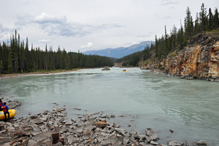 rafters on the  Athabasca River