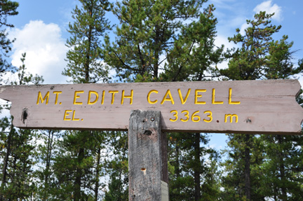 sign - Mt. Edith Cavel
