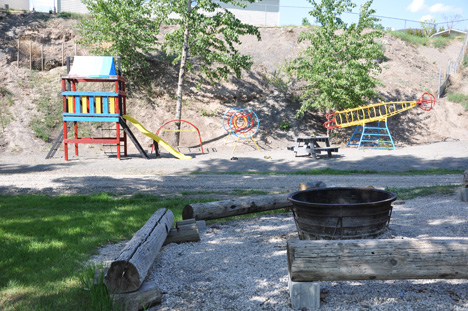 a playground area