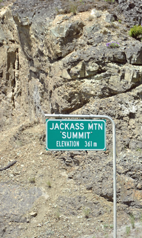 sign - Jackass Mountain summit