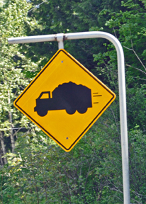 sign - dump truck crossing
