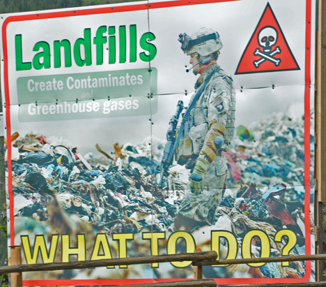 sign - Landfills - what to do