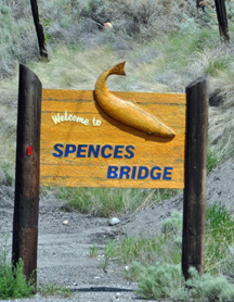sign - welcome to Spences bridge