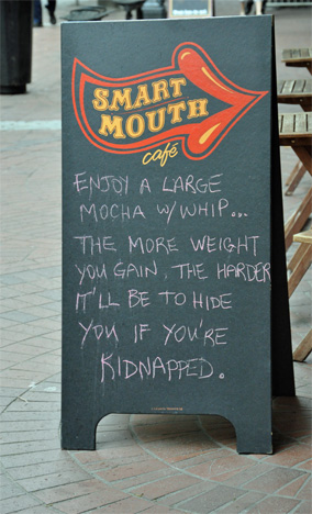 sign for Smart Mouth cafe