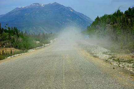 dust on the gravel road