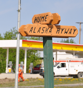 Alaska Highway sign post