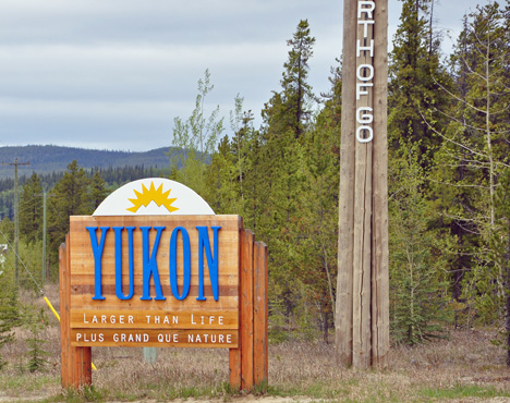 sign - Yukon - larger than life