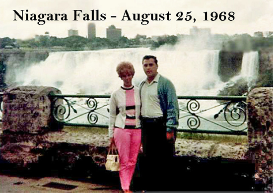 Karen and Lee Duquette at Niagara Falls 1968