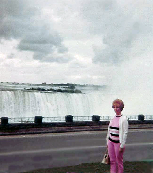 Karen Duquette at Niagara Falls 1968