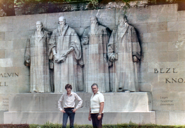 Brian and Lee Duquette at the Monument De La Reformation