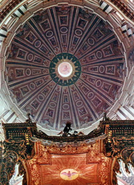 ceiling inside the Vatican