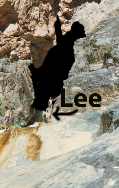 Lee Duquette climbing the big boulders