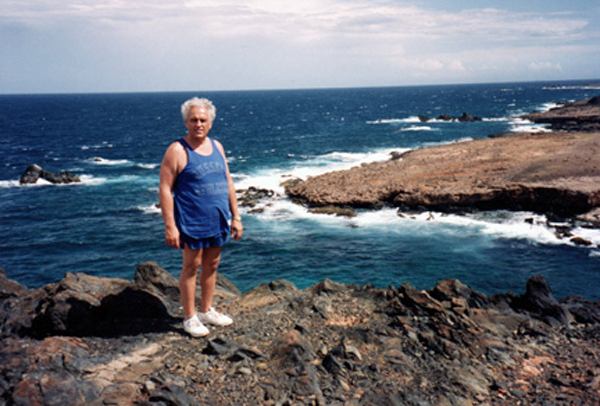 Lee  Duquette on the cliffs in Aruba