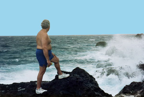 Lee Duquette on the cliffs