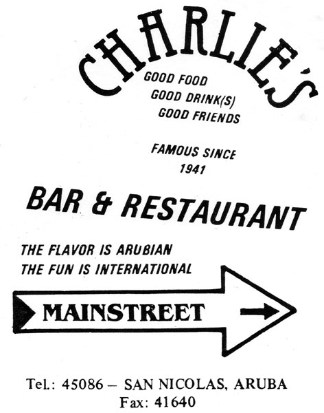 Charlie's Bar and Restaurant sign