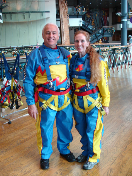 Lee and Karen Duquette suited up