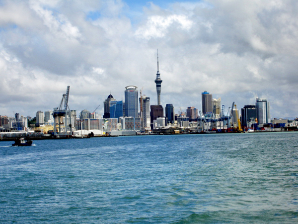 view of the sky tower