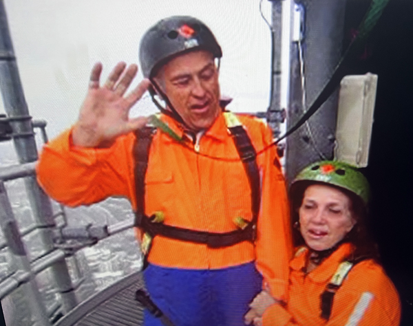 Lee and Karen Duquette at the top of the Skytowe