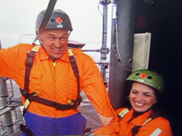 Lee and Karen Duquette at the top of the Skytowe