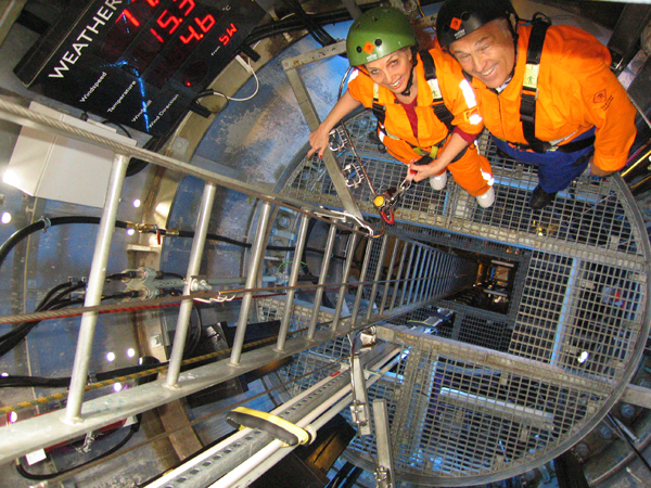 Lee and Karen Duquette on the Skytower climb