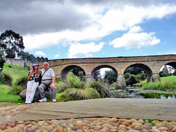 Karen and Lee Duquette near the bridg